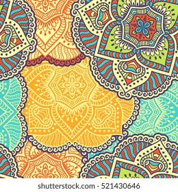 Ethnic floral seamless pattern
