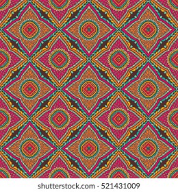 Ethnic floral seamless pattern