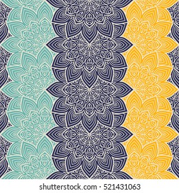 Ethnic floral seamless pattern