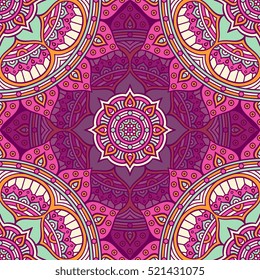 Ethnic floral seamless pattern