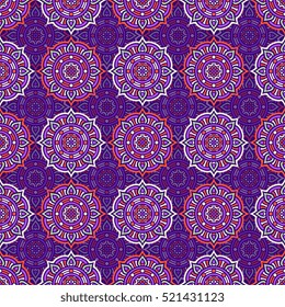 Ethnic floral seamless pattern