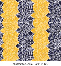 Ethnic floral seamless pattern