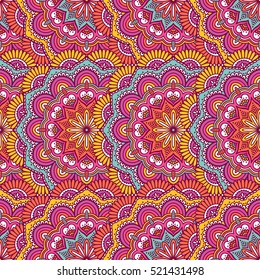 Ethnic floral seamless pattern