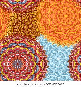 Ethnic floral seamless pattern