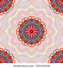 Ethnic floral seamless pattern