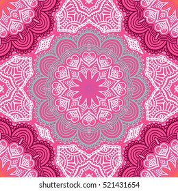 Ethnic floral seamless pattern