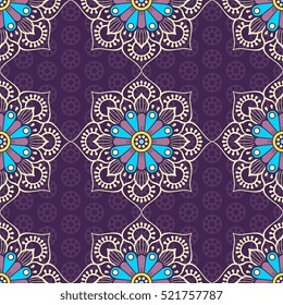 Ethnic floral seamless pattern