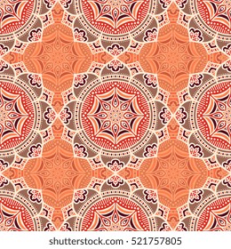 Ethnic floral seamless pattern