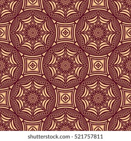 Ethnic floral seamless pattern