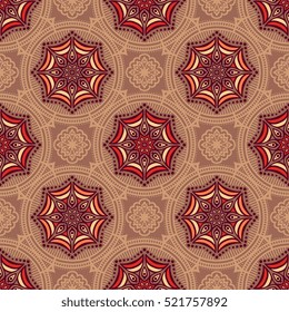 Ethnic floral seamless pattern