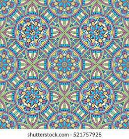 Ethnic floral seamless pattern