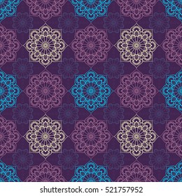 Ethnic floral seamless pattern