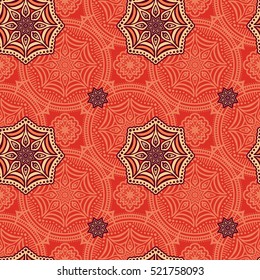 Ethnic floral seamless pattern