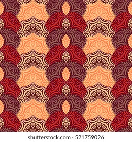 Ethnic floral seamless pattern