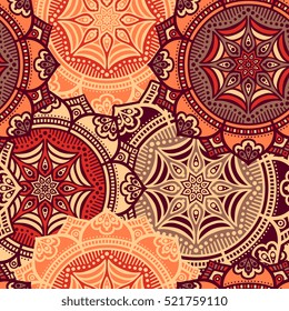 Ethnic floral seamless pattern