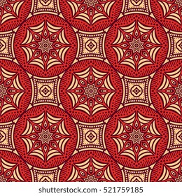 Ethnic floral seamless pattern