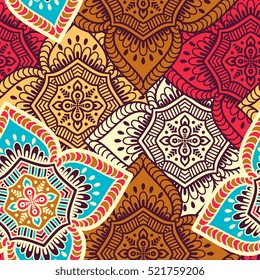 Ethnic floral seamless pattern