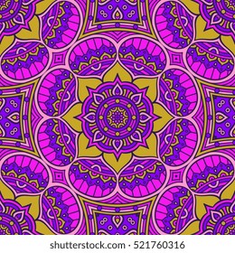 Ethnic floral seamless pattern