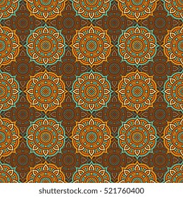 Ethnic floral seamless pattern