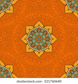 Ethnic floral seamless pattern