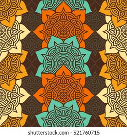 Ethnic floral seamless pattern