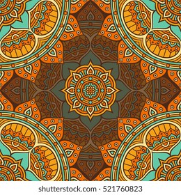 Ethnic floral seamless pattern