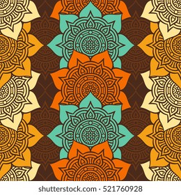 Ethnic floral seamless pattern