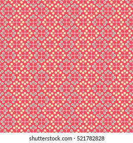 Ethnic floral seamless pattern