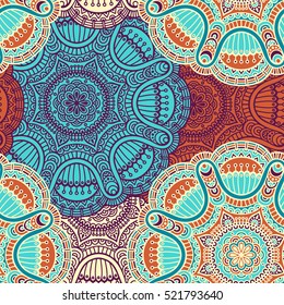 Ethnic floral seamless pattern