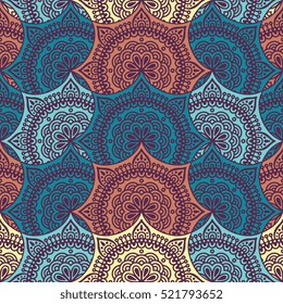 Ethnic floral seamless pattern