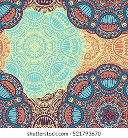 Ethnic floral seamless pattern