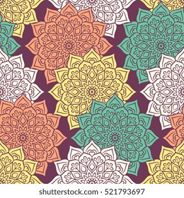 Ethnic floral seamless pattern