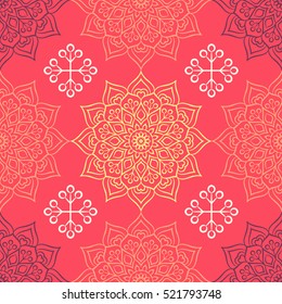 Ethnic floral seamless pattern