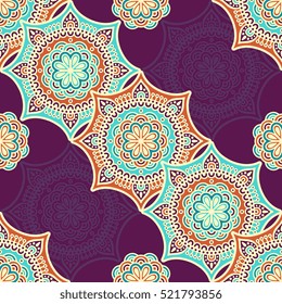 Ethnic floral seamless pattern