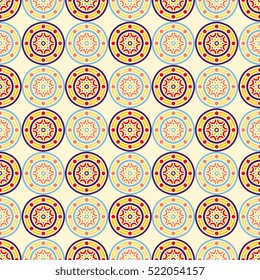 Ethnic floral seamless pattern
