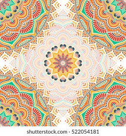 Ethnic floral seamless pattern