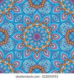 Ethnic floral seamless pattern