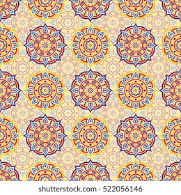 Ethnic floral seamless pattern