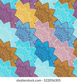 Ethnic floral seamless pattern