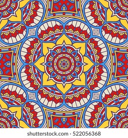 Ethnic floral seamless pattern