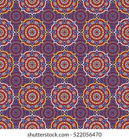 Ethnic floral seamless pattern