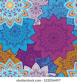 Ethnic floral seamless pattern