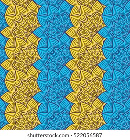 Ethnic floral seamless pattern