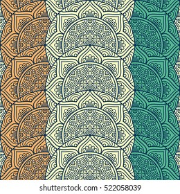 Ethnic floral seamless pattern