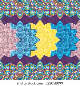 Ethnic floral seamless pattern