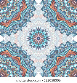Ethnic floral seamless pattern