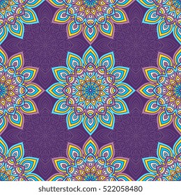 Ethnic floral seamless pattern