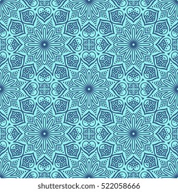 Ethnic floral seamless pattern