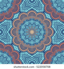 Ethnic floral seamless pattern
