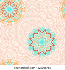 Ethnic floral seamless pattern